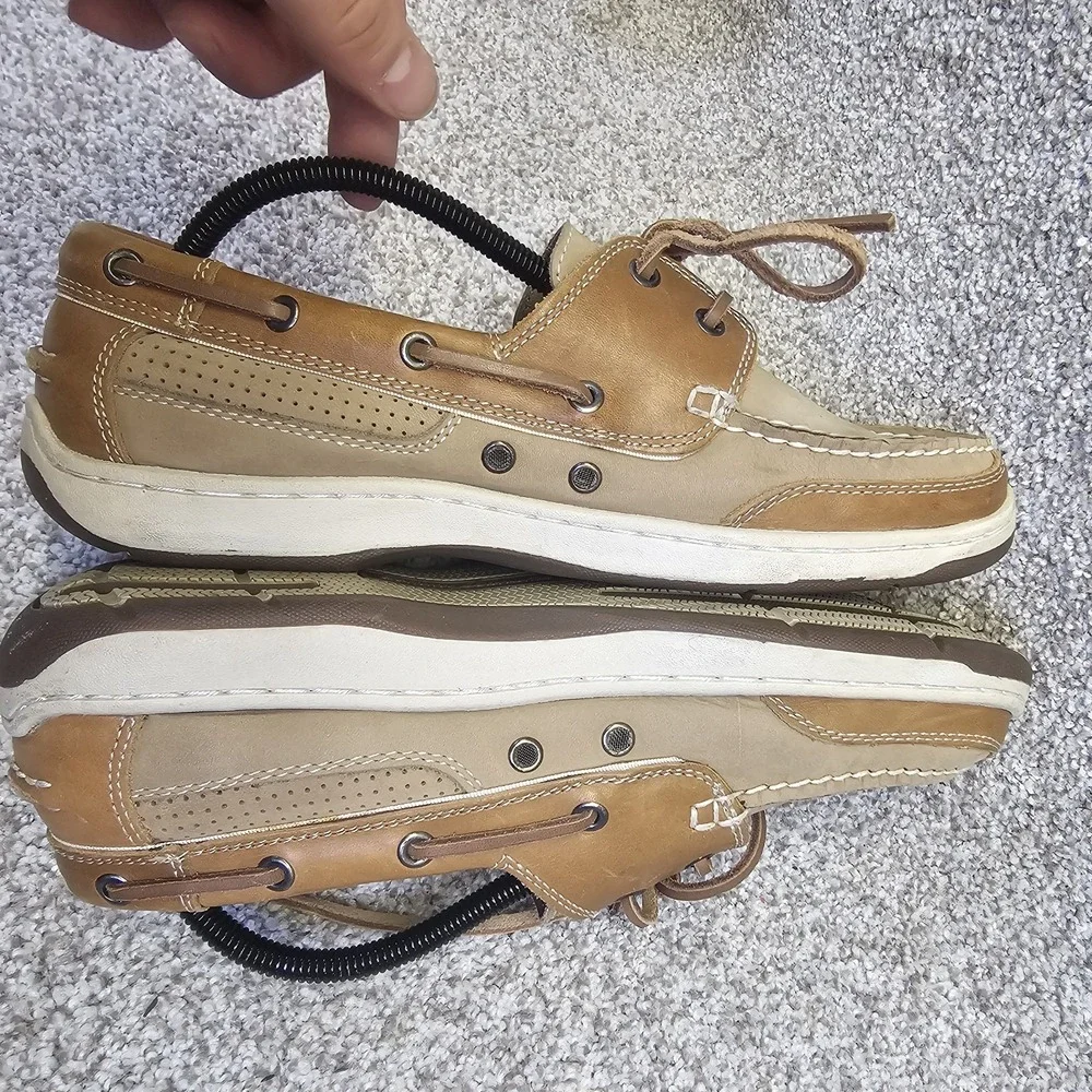 Tommy Bahama Captain‎ Mens Size 10M Leather Casual Boat Shoes Tan